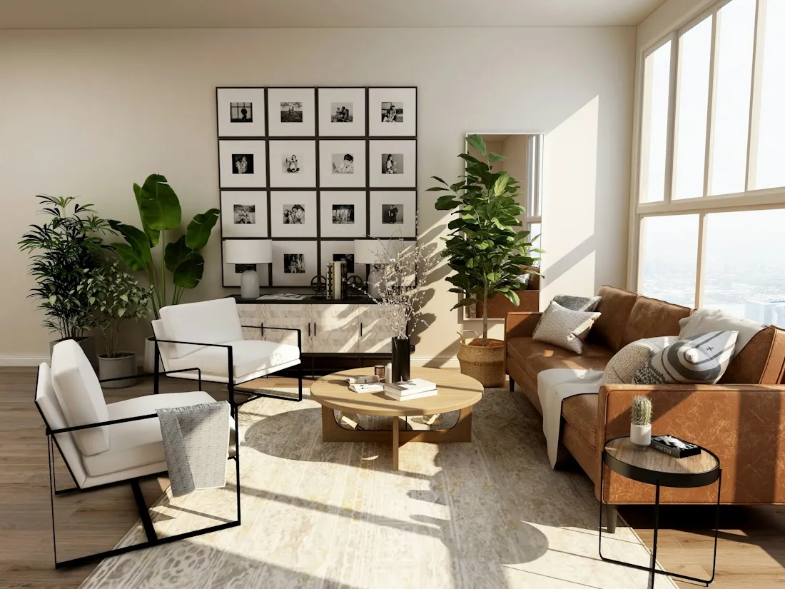A bright, comfortable home interior